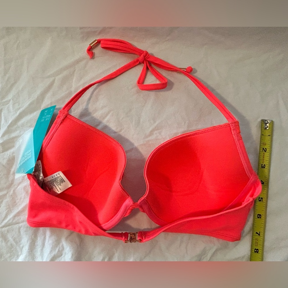 New Swimwear padded wire 36C H&M pink bikini bathing suit summer beach pool sun - Picture 4 of 9